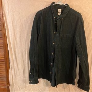 Green Corduroy Button Up